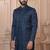 Blue rayon embroidered premium designer indo western for men's