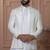 White silk embroidered premium designer indo western for men's