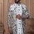 White silk embroidered premium designer indo western for men's