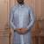Grey rayon embroidered premium designer indo western for men's
