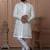 Blue silk embroidered premium designer indo western for men's