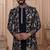 Blue velvet embroidered premium designer indo western for men's