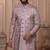 Pink silk embroidered premium designer indo western for men's