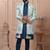 Multicolor silk embroidered premium designer indo western for men's