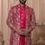 Pink silk embroidered premium designer indo western for men's