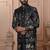 Black rayon embroidered premium designer indo western for men's