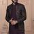 Red velvet embroidered premium designer indo western for men's