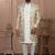 White silk embroidered premium designer indo western for men's