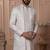 Beige silk embroidered premium designer indo western for men's