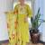 Women’s rayon embroidered straight kurta set with pant & taby printed dupatta