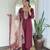 Women’s rayon embroidered straight kurta set with pant & taby printed dupatta