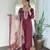 rayon embroidered straight kurta set with pant & taby printed dupatta