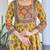 Women’s rayon printed flared kurta set with pant & linen printed dupatta