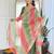 Women’s rayon embroidered straight kurta set with pant & taby laced dupatta