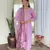 lavender rayon embroidered straight kurta set with pant & taby printed dupatta