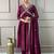 Women’s vichitra silk embroidered flared kurta set with viscose silk pant & chinon lace dupatta