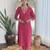 Women’s viscose silk embroidered straight kurta set with pant & viscose jacquard printed dupatta