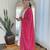 Women’s viscose embroidered straight kurta set with bsy pant & silk blend laced dupatta