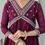 Women’s vichitra silk embroidered flared kurta set with viscose silk pant & chinon lace dupatta