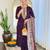 Women’s rayon embroidered straight kurta set with pant & silk chiffon embroidered laced dupatta