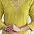 Women’s rayon slub embroidered straight kurta set with pant & pure organza printed dupatta
