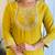 Women’s rayon slub embroidered straight kurta set with pant & organza laced dupatta