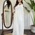 Women’s viscose embroidered straight kurta with viscose pant and cotton laced dupatta set