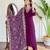 Women’s viscose silk embroidered kurta set with pant & printed chinon dupatta