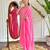Women’s viscose embroidered straight kurta with viscose pant and cotton dyed dupatta set