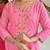 Women’s viscose embroidered straight kurta with viscose pant and cotton dyed dupatta set