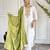 Women’s viscose blend embroidered straight kurta set with pant & jacquard silk dupatta