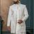 Off white silk embroidered sherwani for mens