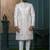 Off white silk embroidered sherwani for mens
