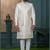 Cream silk embroidered sherwani for mens