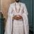 Off White silk embroidered sherwani for mens