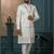 Off white silk embroidered sherwani for mens