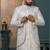 Off white silk embroidered sherwani for mens