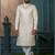 Cream silk embroidered sherwani for mens