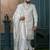 Off white silk embroidered sherwani for mens