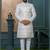 Off white silk embroidered sherwani for mens
