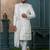 Off white silk embroidered sherwani for mens
