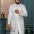 Off white silk embroidered sherwani for mens