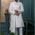Off white silk embroidered sherwani for mens