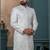 Off white silk embroidered sherwani for mens