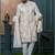 Off white silk embroidered sherwani for mens
