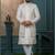 Off white silk embroidered sherwani for mens