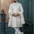 Off white silk embroidered sherwani for mens