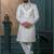 Off white silk embroidered sherwani for mens