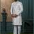 Off white silk embroidered sherwani for mens