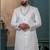 Off white silk embroidered sherwani for mens